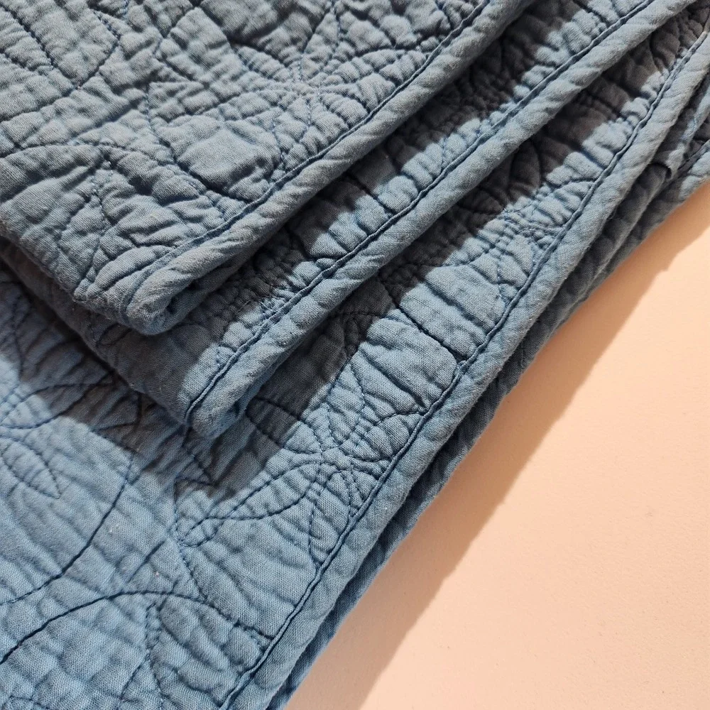 Hotel Balfour 100% Cotton Quilted Standard Pillow Shams Set of 2 Cottagecore